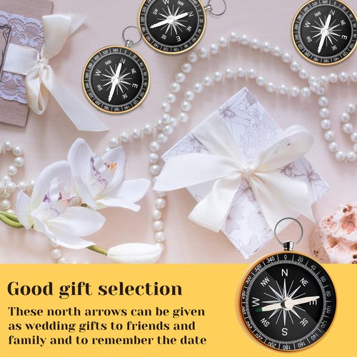 Huquary Compass Wedding Favors for Guests, Compass Souvenir Gift for Travel Themed Party Decorations Nautical Christmas Ornaments(Classic, 150 Pcs)