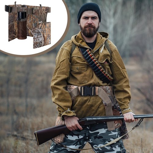 Clysee Multifunction Dove Hunting Gear Bags Camo Hunting Belt for Men Waterproof Dove Belt Adjustable Decoys Shell Pouches Water Bottle Carrier for Outdoor Camping Hiking Fishing
