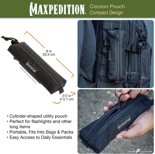 Maxpedition Gear Cocoon Pouch, Black, Medium