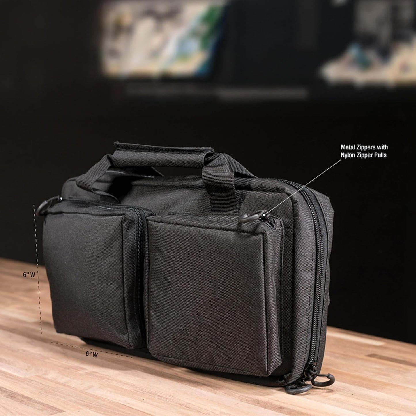 Smith & Wesson M&P Pro Tac Padded Handgun Case with Ballistic Fabric Construction and External Pockets for Shooting, Range, Storage and Transport