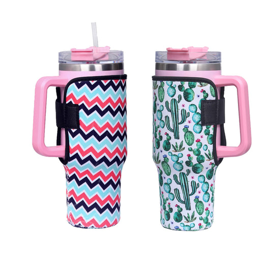 2 Pack Neoprene Insulator Sleeve for Stanley 40oz Tumbler with Handle, Reusable Protective Sleeve for Stanley Cup 40oz,Water Bottle Sleeves (2#)