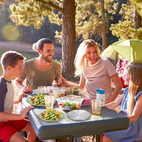 Offiper 8 Stainless Steel Plates, 7.8 inch 304(18/8) Metal Camping Plate, Reusable Food Serving Dish Snack Eating Dishes Round Shatterproof Plate Silver Dinnerware for BBQ Dinner Oven Dishwasher Safe