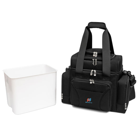 Extra Large Cooler Bag (15x12.5x9 in) with Leakproof Hard Liner. Two Insulated Compartment, Heavy Duty Fabric, Thick Insulation, Reinforced Stiches, Multiple Pockets, Durable Zipper.