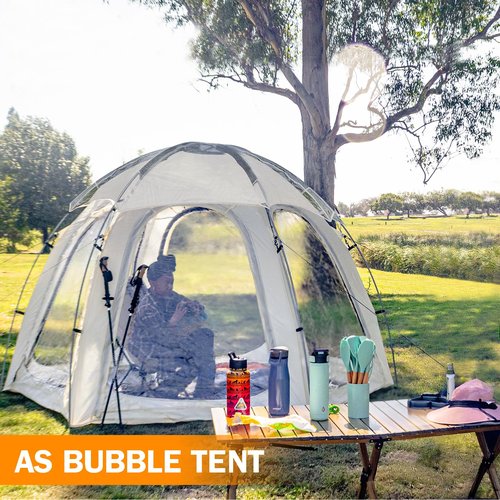 Bubble Tent, AYAMAYA 10x10 FT Screen House for 4-6 People, Outdoor Sports Tent Canopy with Mesh Mosquito Netting for Patio, Camping, Backyard and Outside Activities, Weatherproof Sun Shelter