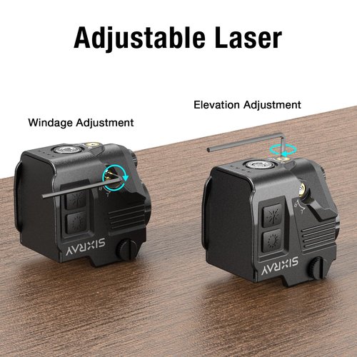 SIXRAY Green Laser Flashlight for Pistol, 420 Lumen Pistol Light Laser Combo Strobe Green Beam Laser Class II Picatinny