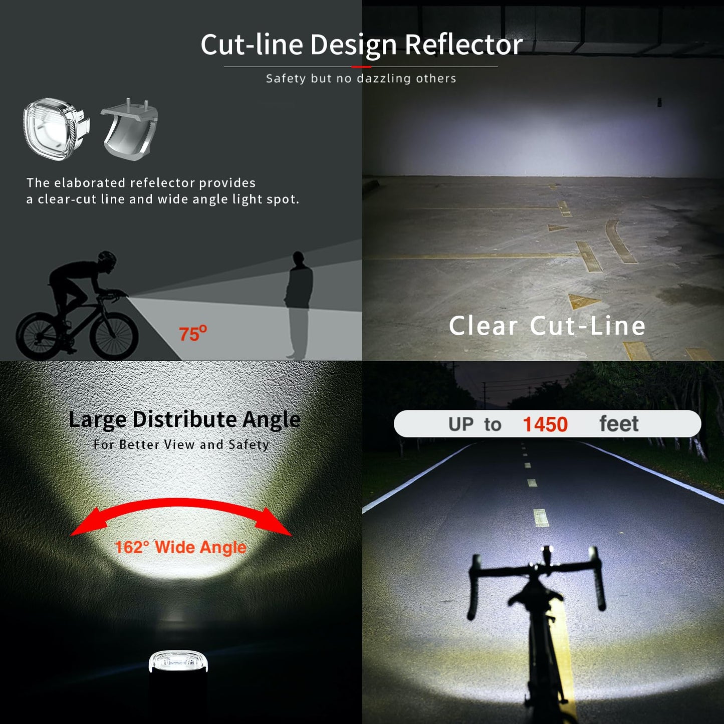 Navi 800 Smart Bike Light, Auto On/Off, 3350 mAh USB Type-C Rechargeable Bicycle Front Lamp, 800 Lumen Multi-Mode Super Bright LED Bike Headlight, IPX6 Waterproof, Aluminum Frame, 5 Light Modes.