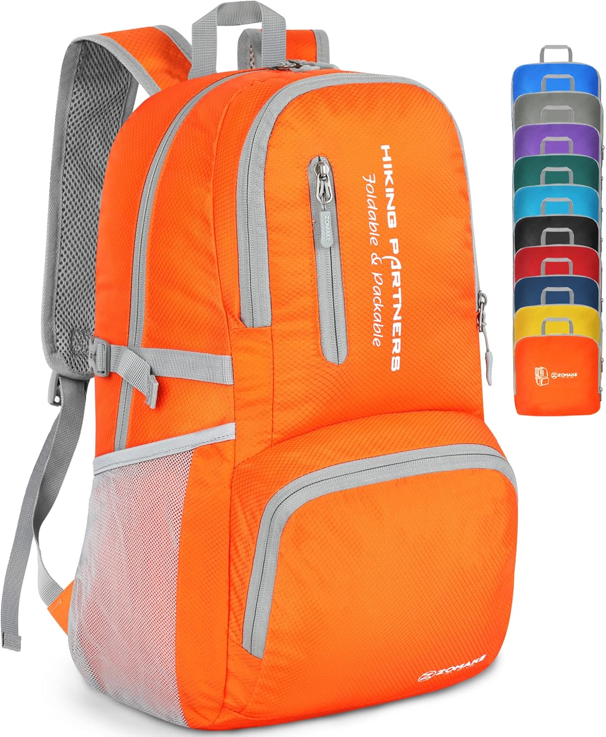 ZOMAKE Lightweight Packable Backpack - 35L Light Foldable Hiking Backpacks Water Resistant Collapsible Daypack for Travel(Dimgray)