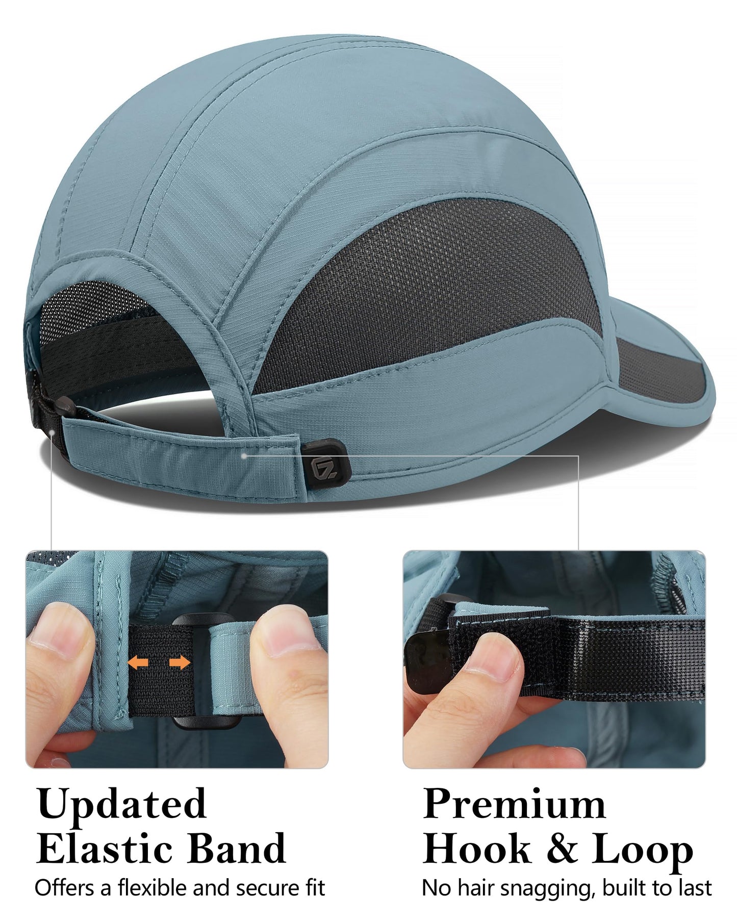 GADIEMKENSD Dad Hat Men Running Cap Summer Sun Hat Dri Fit Workout Cooling Hats Trucker Hat Hiking for Golf Hiking Outdoor Camping Gym Tennis Travel Cycling Horse Fishing Walking Sky Blue M