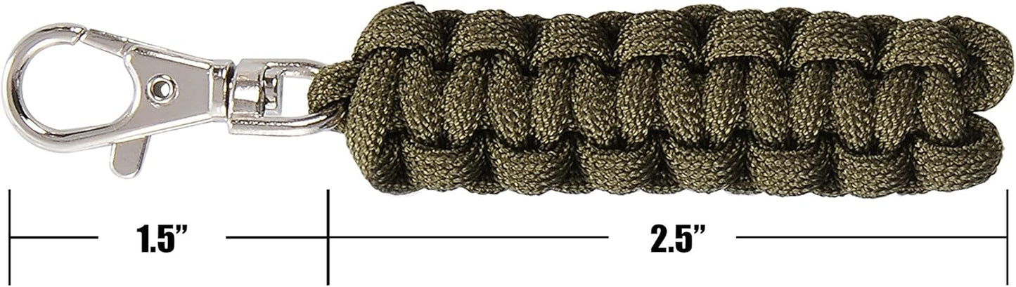 4 Pack Paracord Zipper Pulls for Backpacks, Tents, Trolley Cases, Traveling Cases, Jackets and Many Other Items That with Zippers