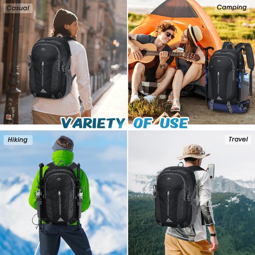 RAINSMORE Hiking Backpack 40L Lightweight Backpack Packable Backpack Water Resistant Hiking Daypacks Hiking Bag Men Women for Camping Climbing Travel Sport