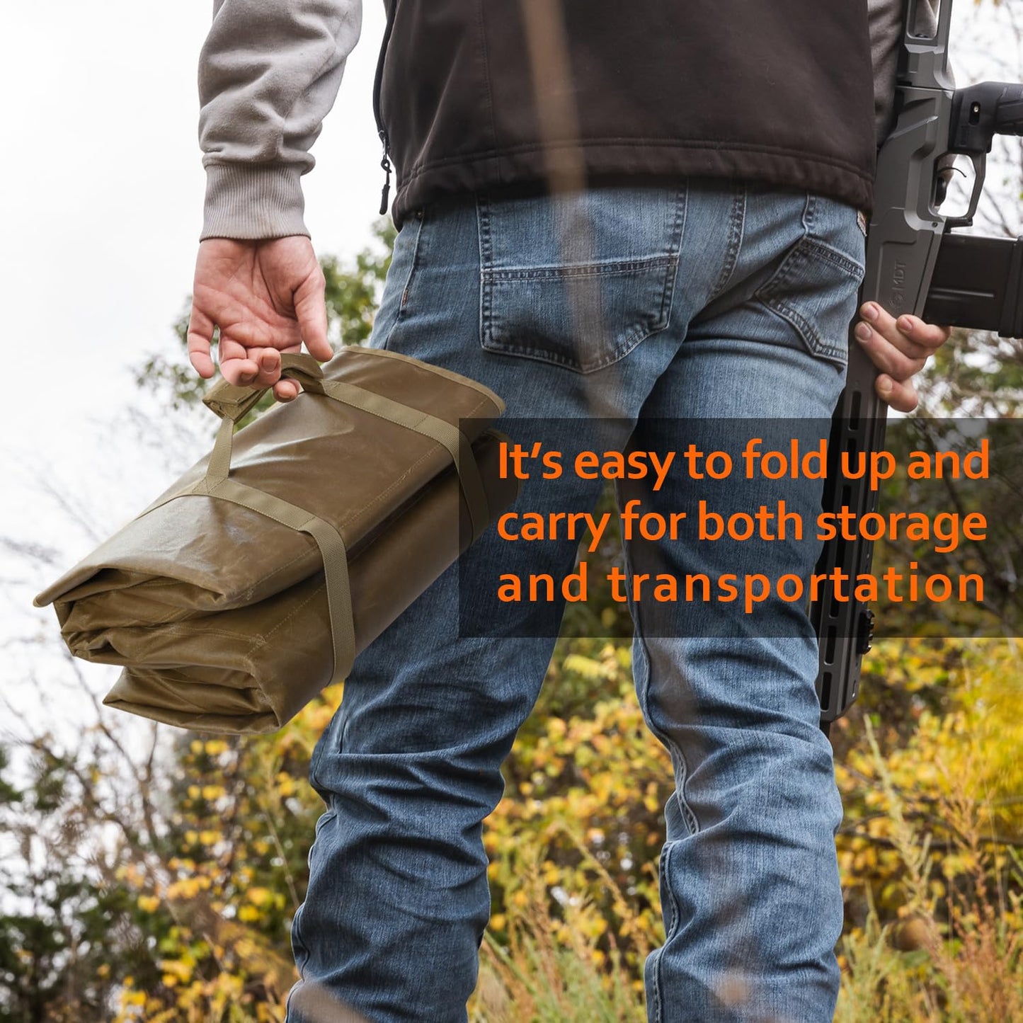 2win2buy Tactical Shooting Mat, Extra Large Hunting Shooting Mats Prone Padded Roll Up Portable Waterproof Hunting Mats Accessories Non-Slip Durable Shooting Rest for Shooters Range Rifle