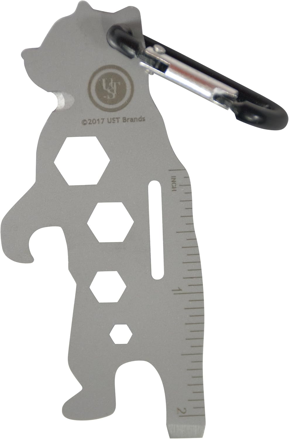 UST Tool-a-Long Multi-Tool Carabiners with Durable, Compact Stainless Steel Construction for Hiking, Kayaking, Camping, Travel and Outdoor Survival