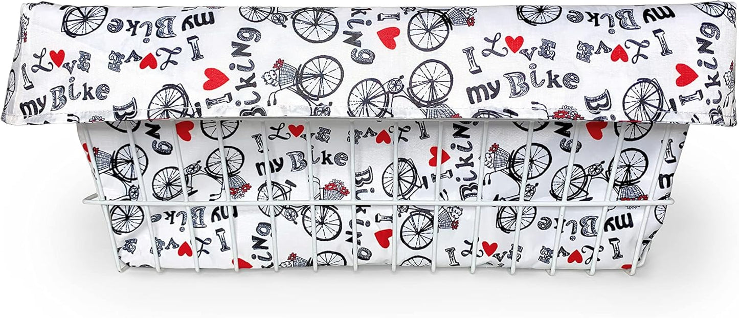 Adult Trike Bicycle Basket Liner, Large Bike Basket Liner, Extra Large Trike Only Rear Basket Liner
