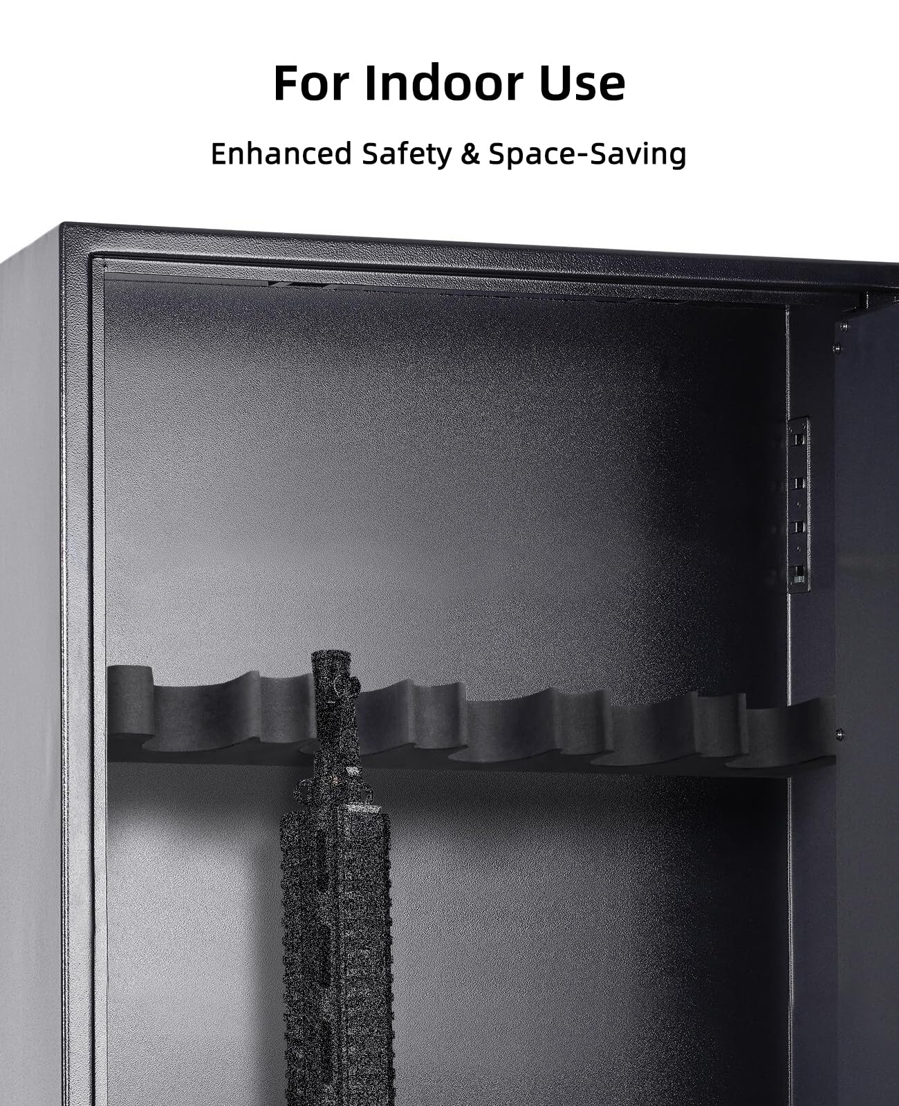 EZshoot Indoor Foam Gun Rack for Storage Rifle Rack with Magnetic Strip Gun Safe Cabinet Accessories Shotgun Holder Quick Access Rack for Outdoor