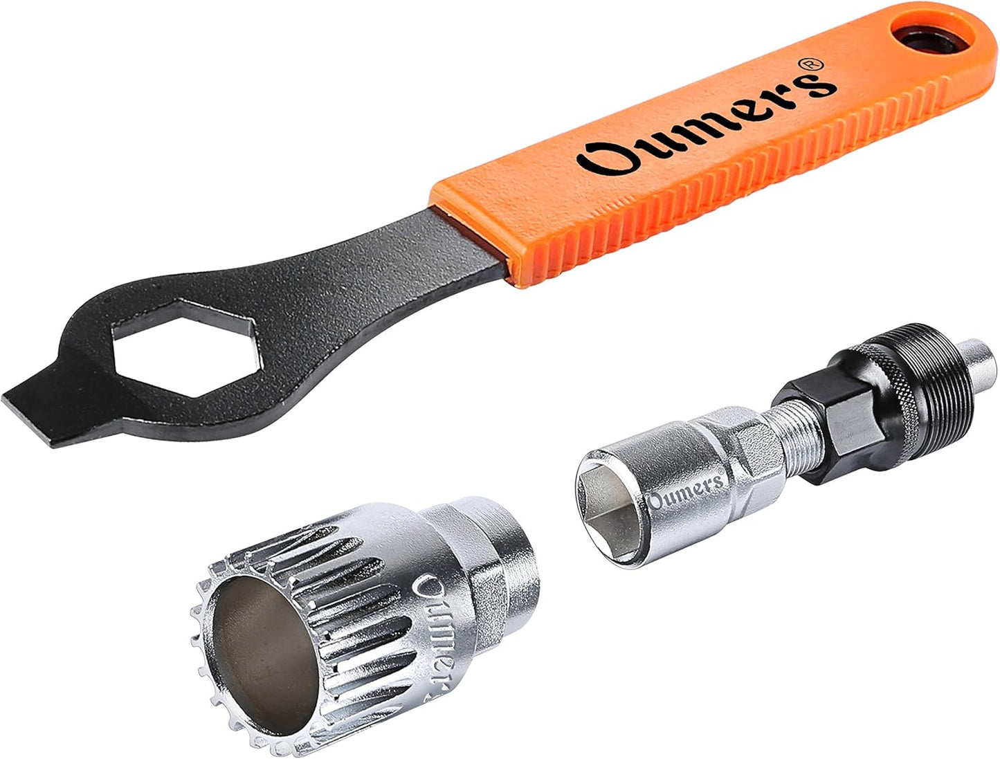 Oumers Bike Crank Extractor/Arm Remover and Bottom Bracket Remover with 16mm Spanner/Wrench. Professional Bicycle Repair Tool Kit