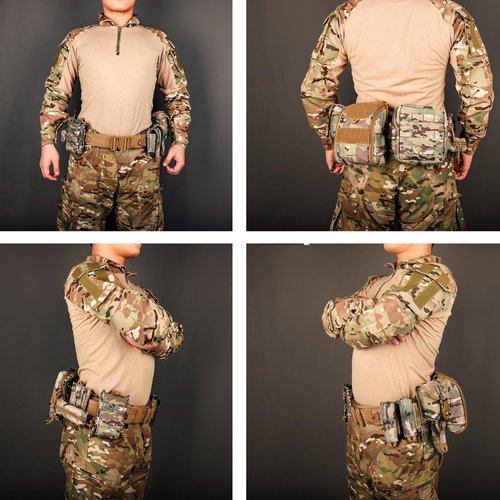 BOMTURN Tactical Battle Belt with Pouches Accessories Law Enforcement Duty Belts Combat Belt Military Utility Police Belts 8ps