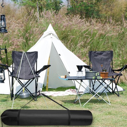 PATIKIL 46 Inch Camp Chair Replacement Bag, 210D Oxford Folding Chair Bag with Shoulder Strap Storage Tent Bag for Outdoor Camping Travel, Black