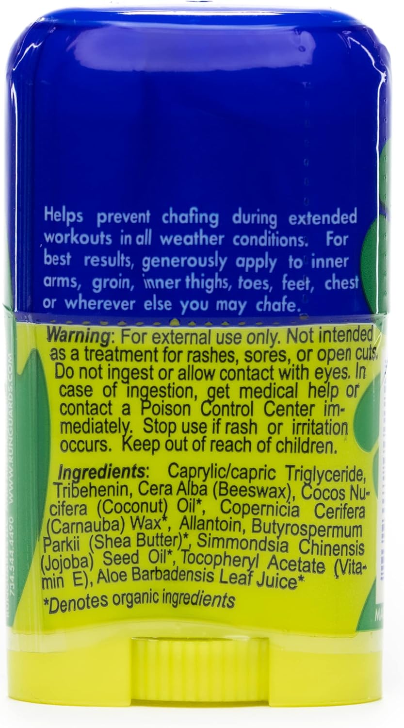 Anti-Chafing Stick - Made with 100% Plant-Based Ingredients Plus Beeswax. Works for All Distance Runners from 5K Walks/Runs to 100 Mile Ultra Marathons (1.4oz - Pack of 1)