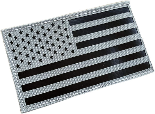 SUVIYA 5x3 inch Large Camo Infrared IR US USA American Flag Patch Tactical Vest Patch Hook-Fastener Backing (5" Width x 3" Height)