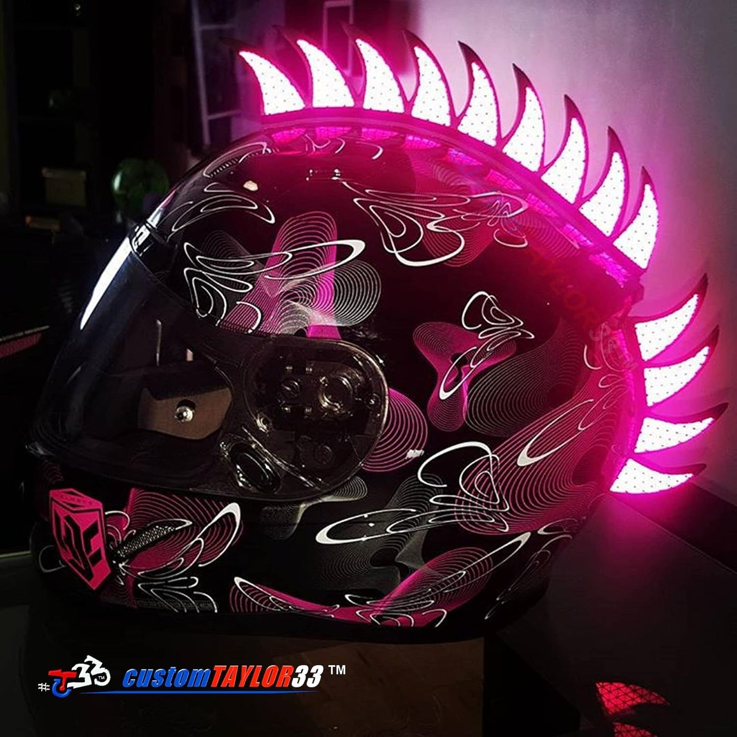 Warhawk/Mohawk Rubber Saw Blade Helmet Accessory - Custom TAYLOR33 (Helmet Not Included)