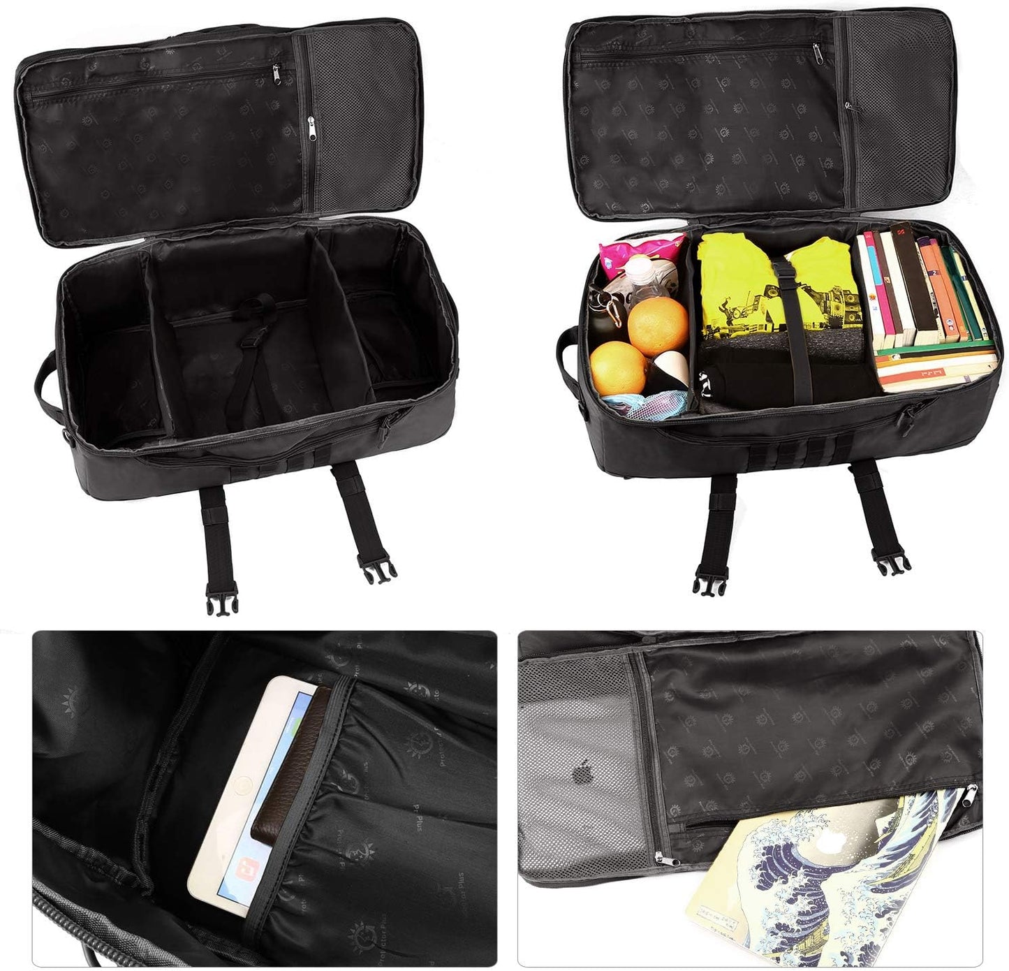 60L Waterproof Tactical Duffel Backpack - Military Sport Luggage for Hiking & Camping