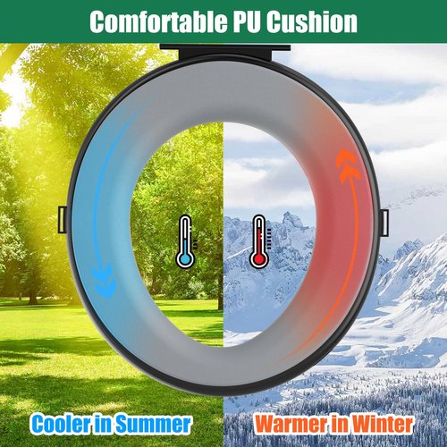 Bucket Toilet Seat with Cushion, 5 Gal Bucket Toilet Seat with Lid for Camping, Soft Cushion Toilet Seat with Storage Bags and Disposable Toilet Bags, Camping, Hiking, Emergency, Car, Boat