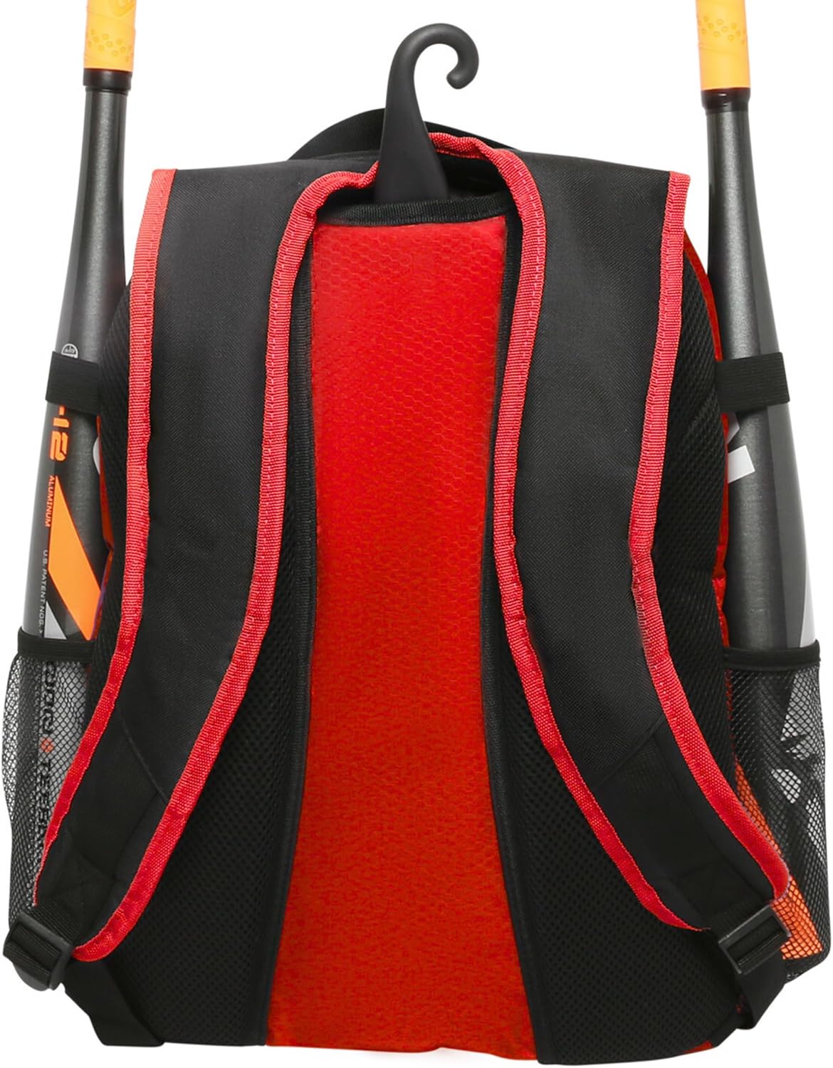 Athletico Youth Baseball Bat Bag - Backpack for Baseball, T-Ball & Softball Equipment & Gear | Holds Bat, Helmet, & Glove | Fence Hook (Red)