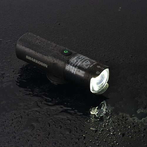 SHARKODIN M03-800 Bike Headlight Rechargeable, Rotating Lens Anti-Glare Bicycle Light for Night Riding for MTB Road Gravel Folding Bike, Compatible with Garmin/GoPro Mount (800 Lumens - 2500mAh)