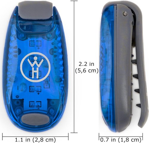 LED Safety Light 2 Pack - Nighttime Visibility for Runners, Cyclists, Walkers, Joggers, Kids, Dogs, Relays & More - Clip to Clothes Strap to Wrist, Ankle, Bike, Collar, or Just About Anywhere!
