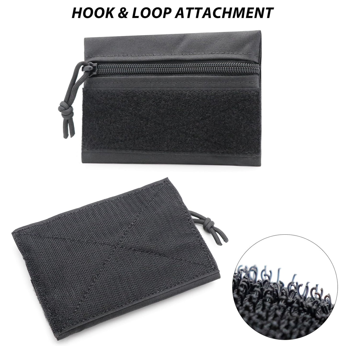 Qavctw Tactical Admin Pouch Bag with Hook and Loop Tool Storage Bag Snack Pouch Candy Bag Hanging Pouches Backpack Accessory Pouch