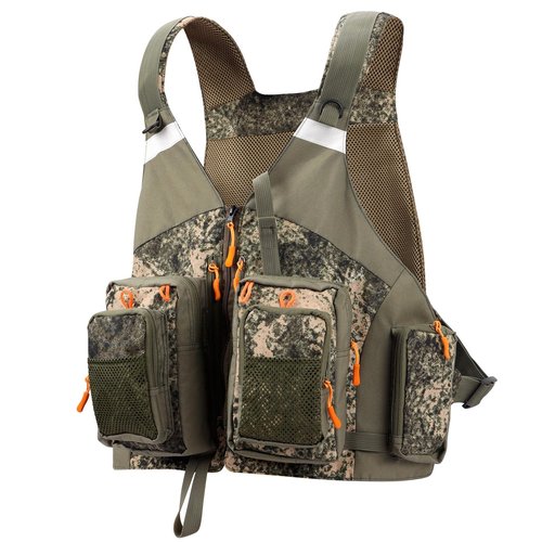 PELLOR Fly Fishing Vest, Fishing Gear Outdoor Backpack Breathable Mesh Fishing Vest Backpack for Camping Hunting