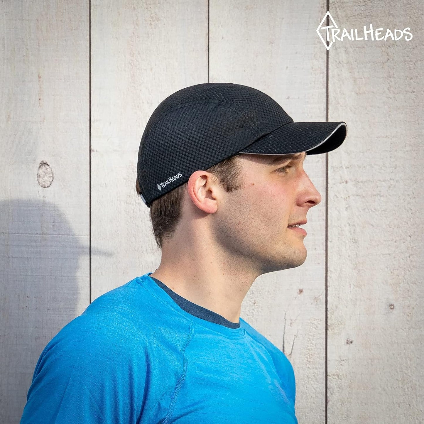 TrailHeads Performance Mens Running Hat - Lightweight, Quick Dry Workout Hats for Men - Athletic Sports Cap for Tennis, Gym