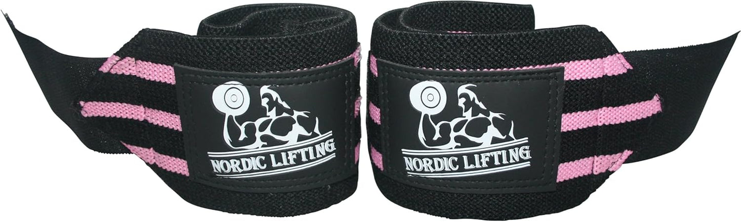 Nordic Lifting Wrist Wraps (2 Pairs) – Lifting Wrist Wraps with Thumb Loop for Weightlifting, Powerlifting & CrossFit – Durable Wrist Support Straps for Men & Women – Gym Essentials for Heavy Lifts