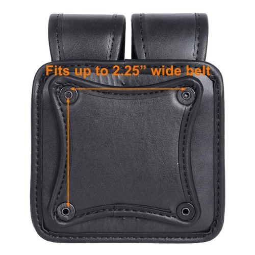TAFTACFR Molded Double Mag Pouch Tactical Universal Magazine Holder Fits Pistol Mag Single or Double Stack IWB or OWB Mag Pouch Law Enforcement Duty Mag Holder With Removable Top Cover and Hidden Snap