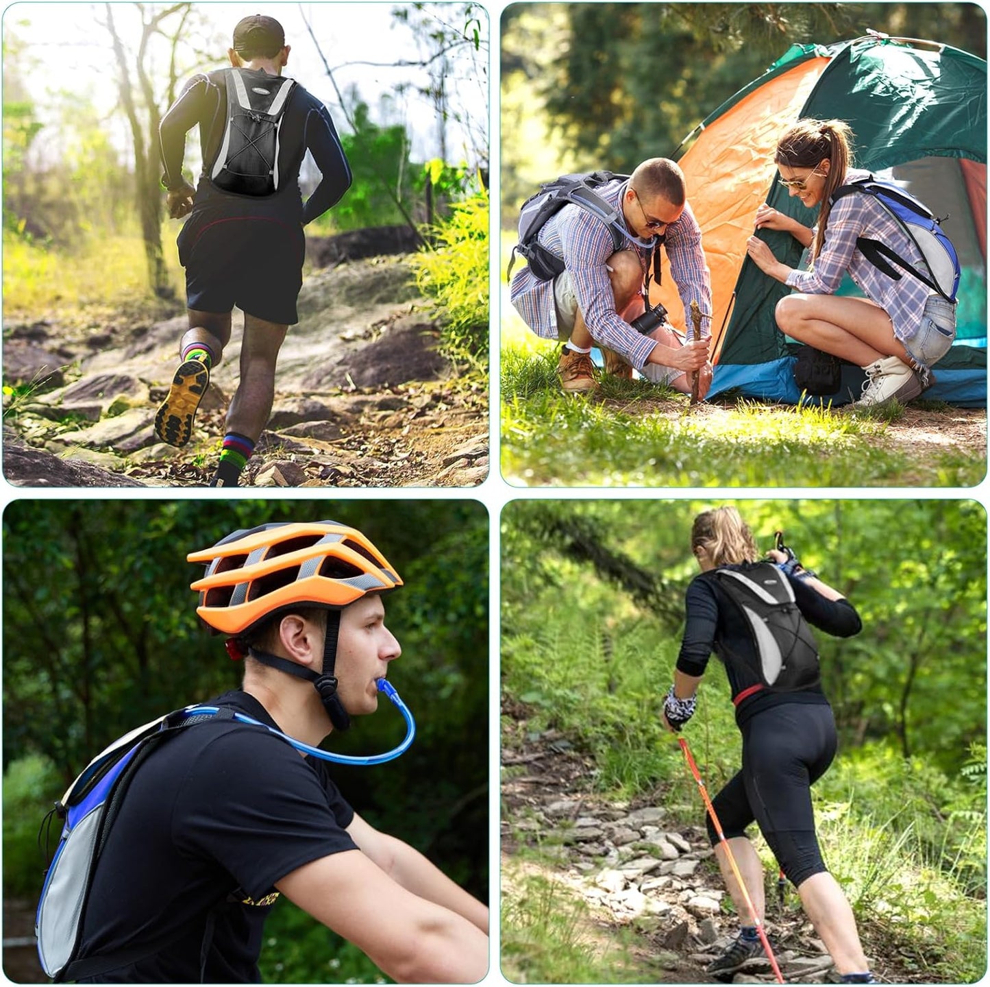 KUYOU Running Hydration Vest - Lightweight Insulated Hydration Backpack with 2L Water Bladder, Adjustable Chest Straps and Reflective Water Backpack for Trail Running Marathon Race Hiking Cycling