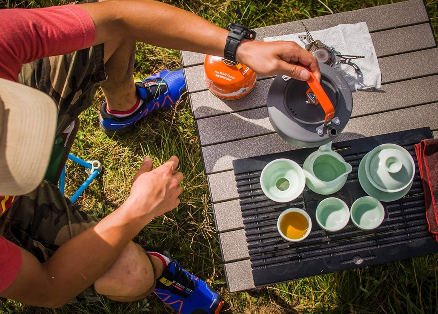 Fire-Maple Feast T3 Camping Kettle | 0.8 Liter Lightweight | Portable Teapot Aluminum for hiking camping