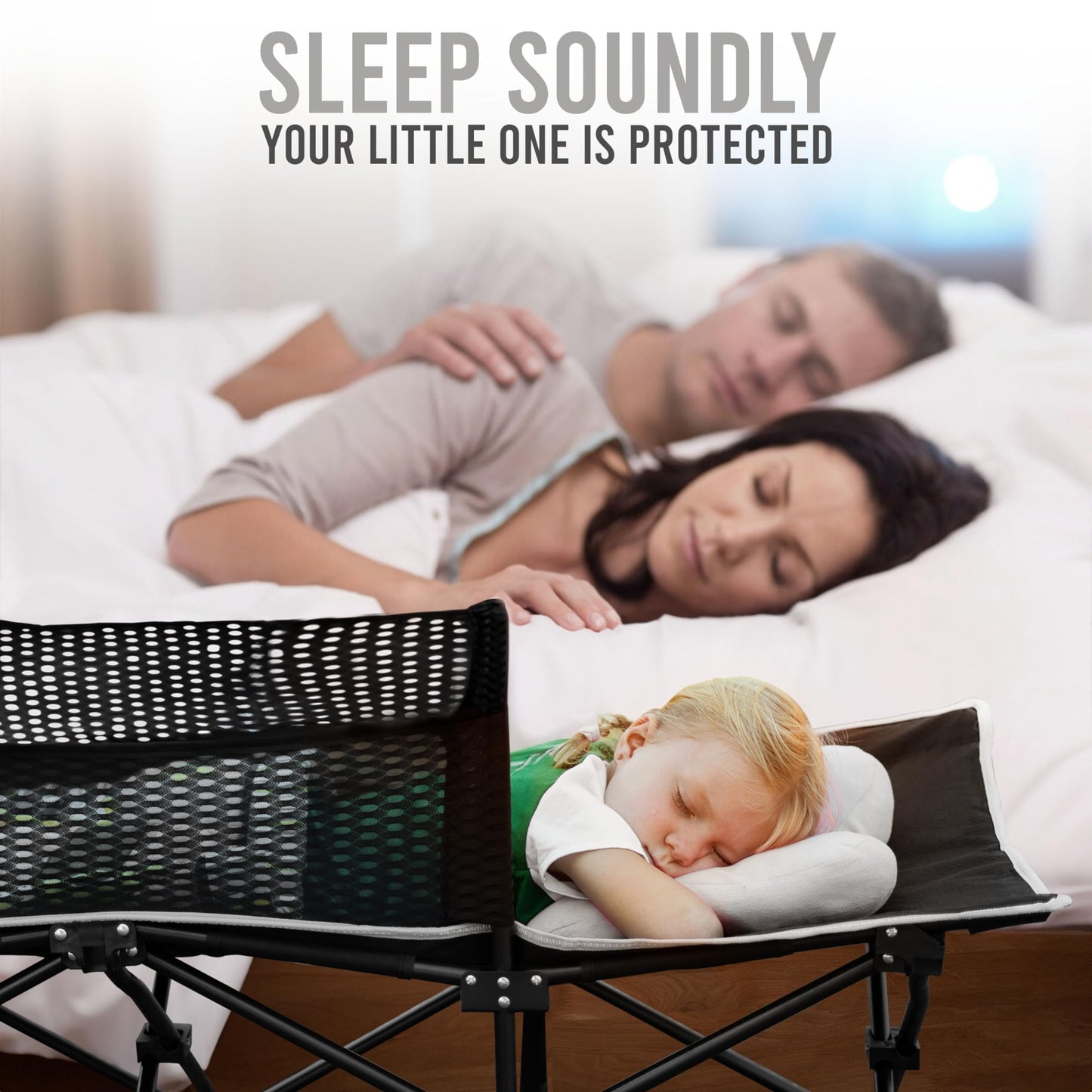 High Stream Gear Toddler Cot Bed: Kids Travel Camping and Portable Folding Cot, Great for Outdoors and Young Guests at Home. Comfortable Sleeping Bed Easy to Store and Use (Gray)