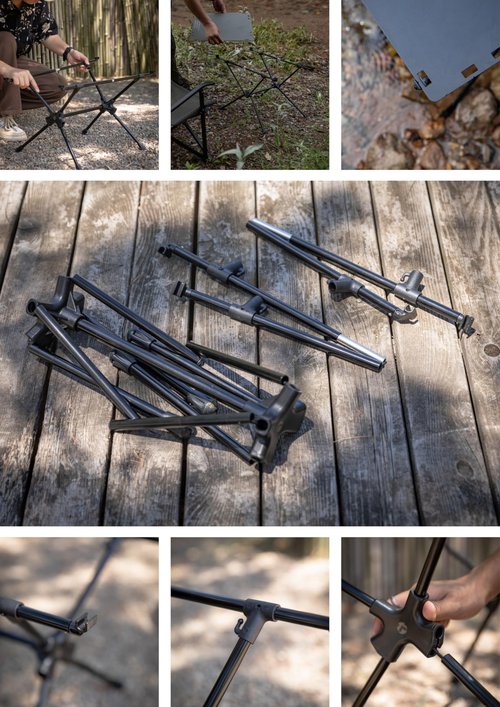 camping moon Tactical Table Legs for Worktop Top Plate T-510-ZJ