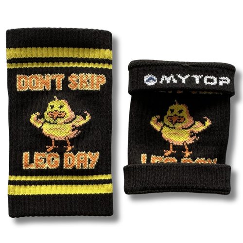 Don't Skip Leg Day Wrist Sweat Bands for Cross Training, Tennis & Functional Training - Skin Protection & Moisture-Wicking - Perfect for Barbell Workouts, High-Intensity Workouts, Gym, Weightlifting