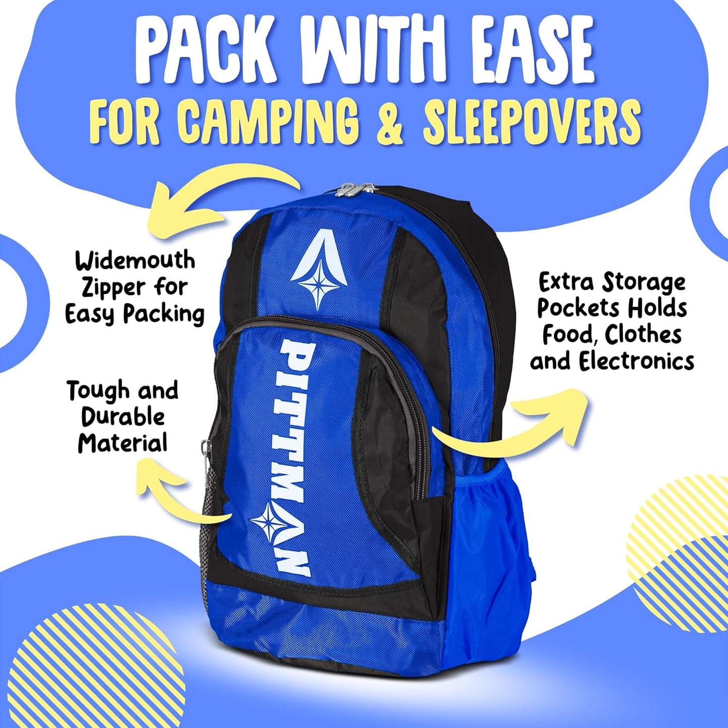 Pittman Outdoors Portable Battery Powered Air Pump with Fun Travel Backpack