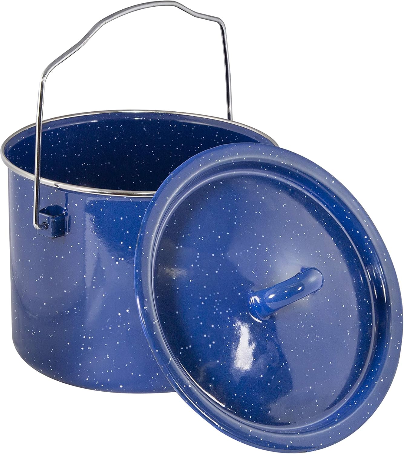 Stansport Enamel Cook Pot - Durable Camping Cookware for Outdoor Cooking