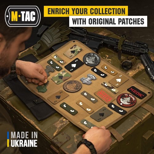 M-Tac Cat Eyes - Glow in The Dark - Morale Patches Tactical Patch Military Combat Hook Fasteners (Black - GITD)
