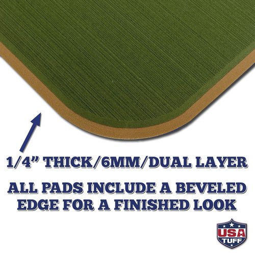 USATuff SeaDek EVA Mat Cooler Pad fits YETI 35 Tundra | Peel & Stick Application | Non Slip Comfort Accessories - Feet Hangin We Bangin (OliveGreen-Mocha)