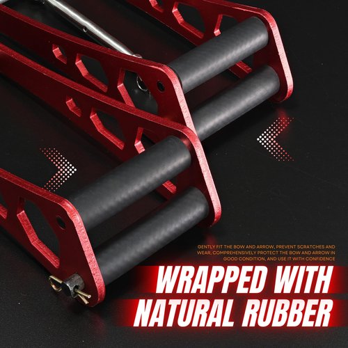 Mefape Bow Press, Archery Compound Bow Press, Aluminum Alloy Handheld Bow Press for Compound Bow and Crossbow, Universal Ratchet Type Fine Tuning Tool with 51.2” Strap