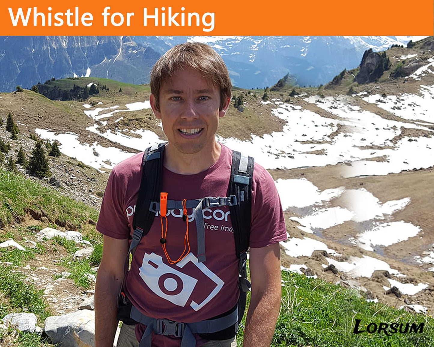 Amzonly Emergency Whistle, 120db Safety Whistle Survival Shrill Loud for Camping Hiking Hunting Boating Fishing Life Vest Jacket Rescue Signaling Kids Lifeguard 5 Pack