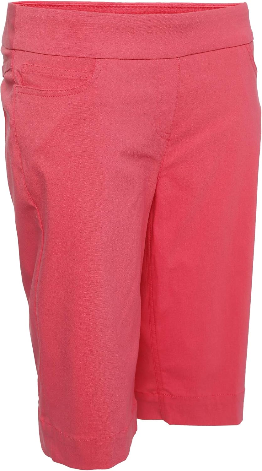 SLIM-SATION Women's Golf Wide Band Pull On Short with Real Pockets