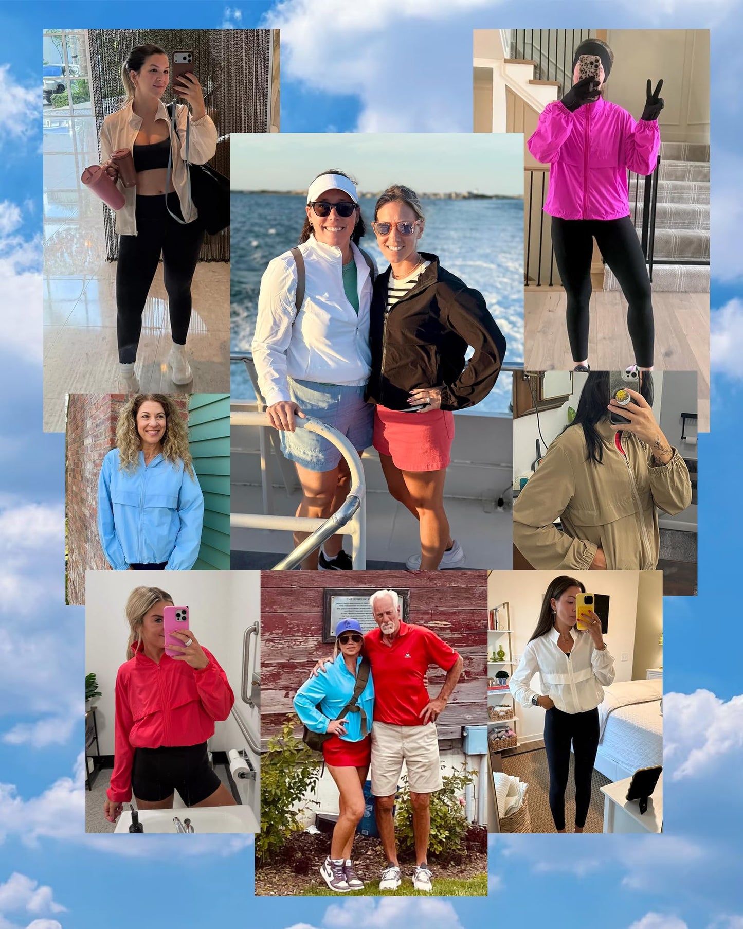 Locachy Women's Lightweight Zip Up Athletic Jacket Stand Collar Windproof Sun Protection Workout Outdoor Jacket Pink XS
