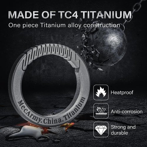 MecArmy Titanium 3pcs/4pcs/7pcs/18pcs Key Rings Keychain Large Small Split Rings