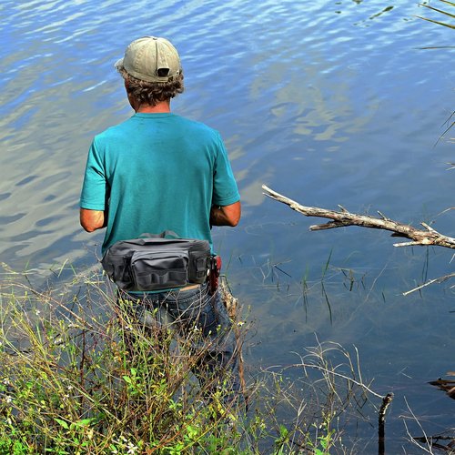 Chardime Men's Lightweight Fishing Fanny Pack - Sling Pack