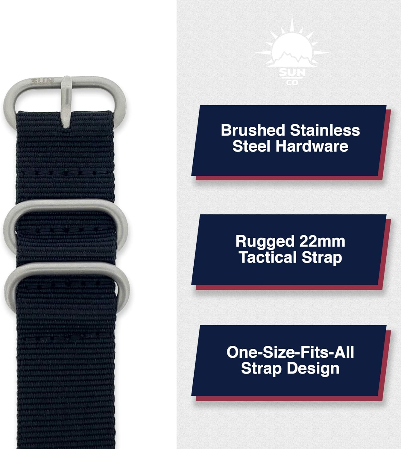 Sun Company ArmArmour 1 - Shielded Wrist Compass with Rugged Tactical Strap | Compass with Cover and Zulu Strap